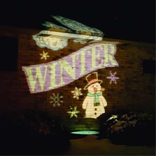 Winter Projection on home by RazTech Lighting